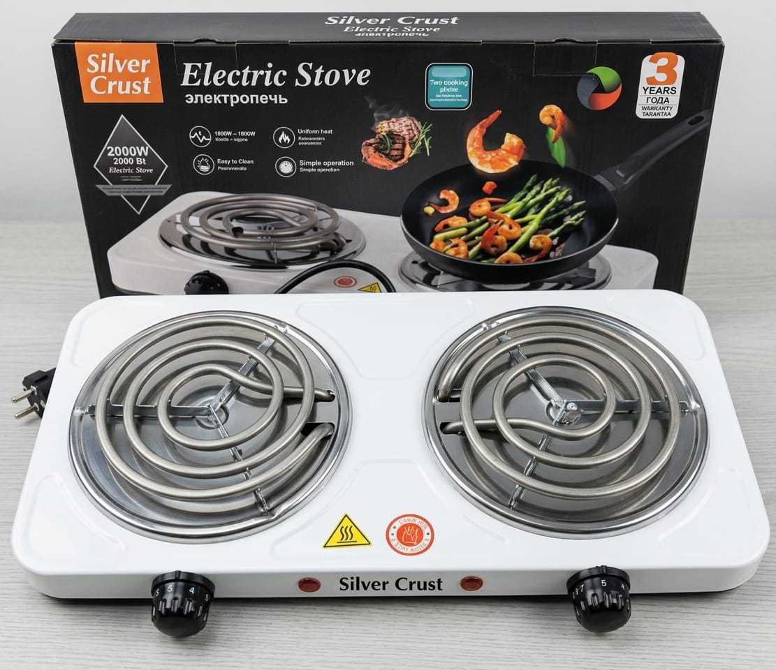 Double Electric Stove 1000W + 2000W | Adjustable Heat Control | Heavy Duty Electric Cooking Stove
