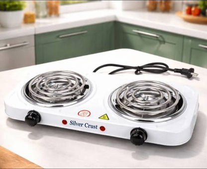 Double Electric Stove 1000W + 2000W | Adjustable Heat Control | Heavy Duty Electric Cooking Stove