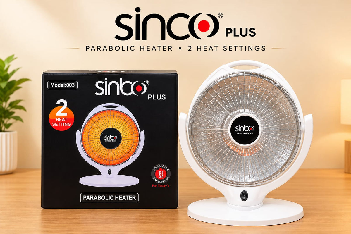 SINCO Moveable Electric Heater 300W/600W | Adjustable Heat Control | Compact Portable Heater